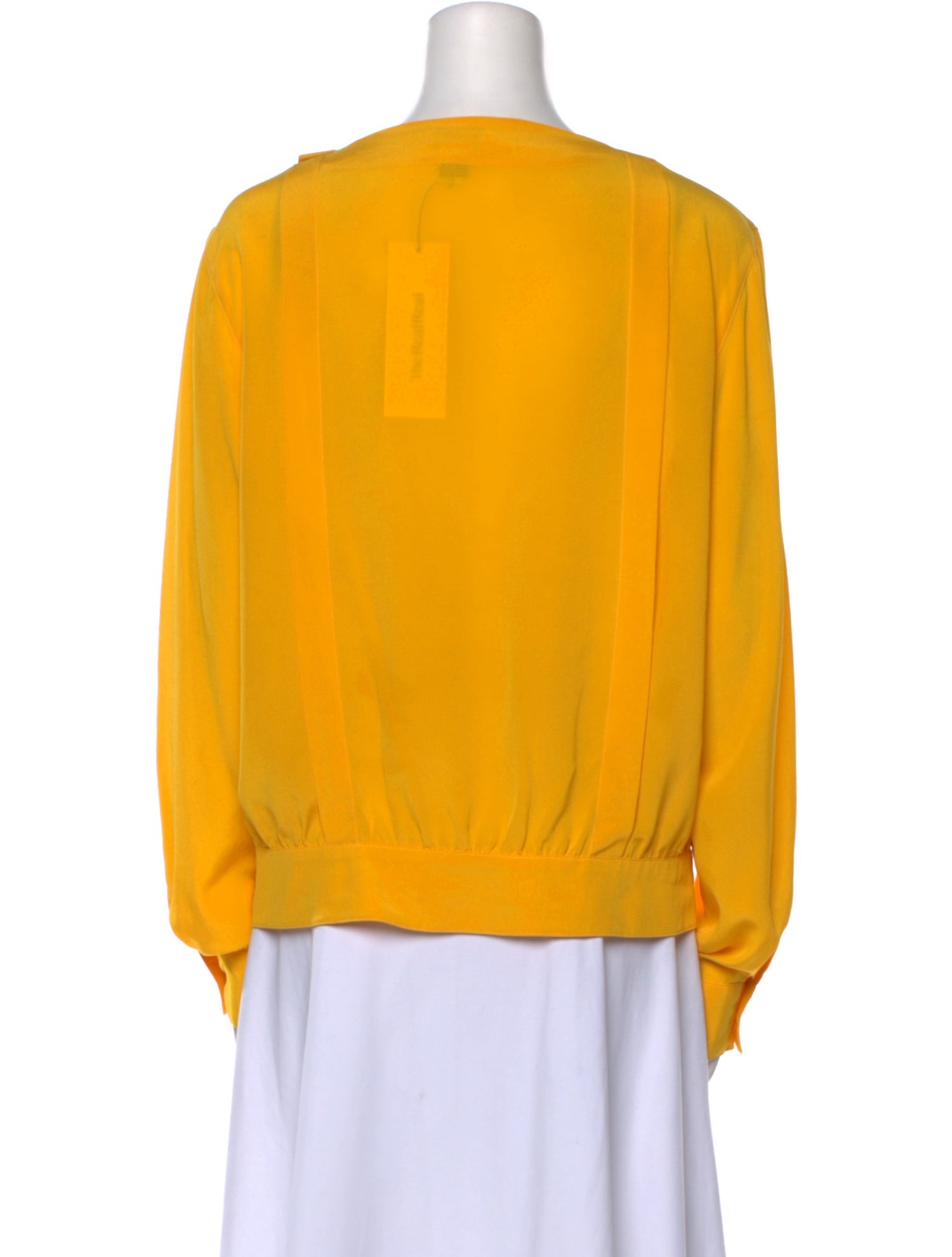 Christian Dior Scoop Neck Long Sleeve Blouse